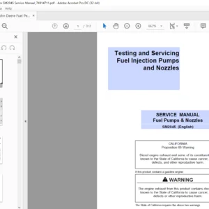 John Deere Fuel Pemps Nozzles SM2045 Service Manual - PDF DOWNLOAD