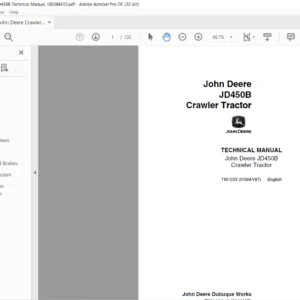 John Deere JD450B Crawler Tractor Technical Manual - PDF DOWNLOAD