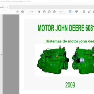 John Deere Motor 6081L Sistemas de motor Instruction Manual -  PDF DOWNLOAD