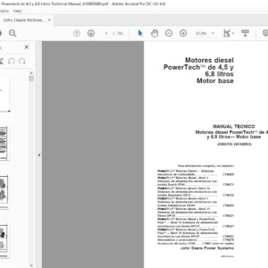 John Deere Motores Diesel Powertech de 4,5 y 6,8 Litros Manual Tecnico - PDF DOWNLOAD [Spanish]