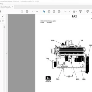 John Deere Powertech 6101 OEM Engine Parts Catalog Manual - PDF DOWNLOAD