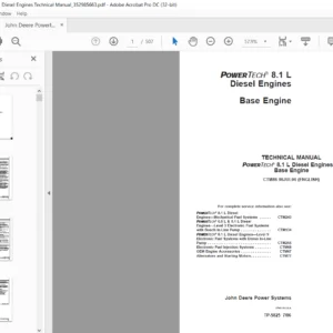 John Deere Powertech 8.1L Diesel Engines Technical Manual - PDF DOWNLOAD