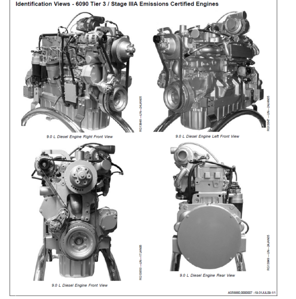 John Deere Powertech 9.0 L OEM Diesel Engines Base Engine Repair ...