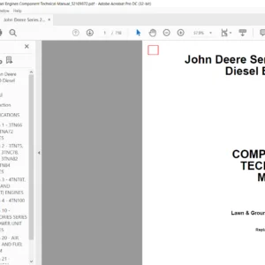 Component Technical Manual for John Deere 220 Series Diesel Engines PDF