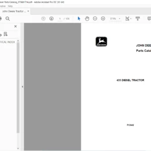 John Deere Tractor 435 Diesel Parts Catalog Manual - PDF DOWNLOAD