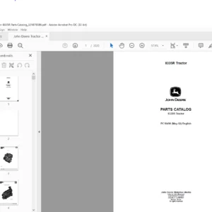 John Deere Tractor 8335R Parts Catalog Manual - PDF DOWNLOAD