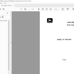 John Deere Tractor Model 50 Parts Catalog  Manual - PDF DOWNLOAD