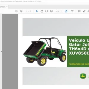 Manual de peças para veículos utilitários John Deere Agriculture TH6x4D e XUV850D Gator