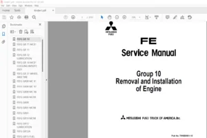 Mitsubishi Fuso FE Series Truck Service Manual - PDF DOWNLOAD