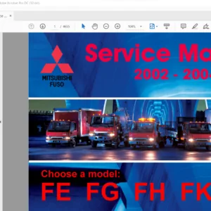 Mitsubishi Fuso Truck FE FG FH FK FM Series Service Manual 2002 2003 2004 - PDF DOWNLOAD