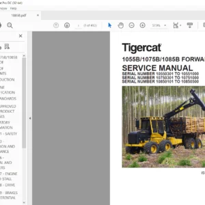 Tigercat 1055B 1075B 1085B Forwarded Service Manual - PDF DOWNLOAD