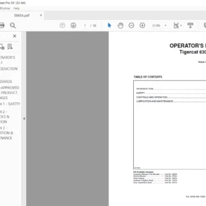 Tigercat 630 SKIDDER Operator's Manual - PDF DOWNLOAD