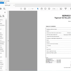 Tigercat 720 Feller Buncher Service Manual - PDF DOWNLOAD
