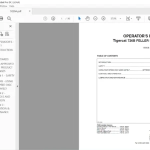 Tigercat 726B Feller Buncher Operator's Manual - PDF DOWNLOAD