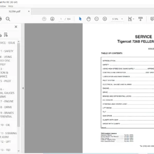 Tigercat 726B Feller Buncher Service Manual - PDF DOWNLOAD