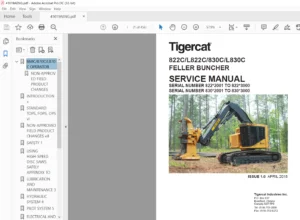 Tigercat 822C L822C 830C L830C Feller Buncher Service Manual - PDF DOWNLOAD