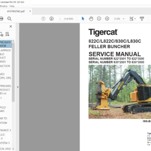Tigercat 822C L822C 830C L830C Feller Buncher Service Manual - PDF DOWNLOAD