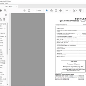 Tigercat 860C 870C L870C Feller Buncher Service Manual - PDF DOWNLOAD