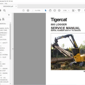 Tigercat 880 LOGGER Service Manual - PDF DOWNLOAD