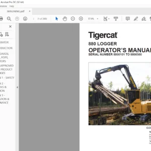 Tigercat 880 Logger Operator's Manual - PDF DOWNLOAD