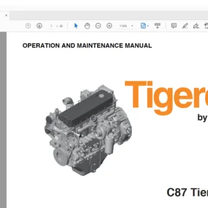 Tigercat C87 Tier 4f Engine OPERATION AND MAINTENANCE MANUAL - PDF DOWNLOAD