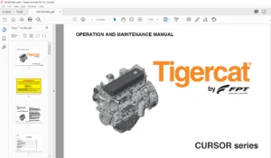 Tigercat Cursor Series Operation & Maintenance Manual - PDF DOWNLOAD