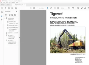 Tigercat H855C LH855C Harvester Operator's Manual - PDF DOWNLOAD