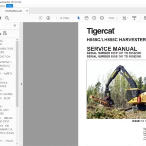 Tigercat H855C LH855C Harvester Service Manual - PDF DOWNLOAD
