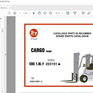 BT CBE1.8L F Cargo Range Spare Parts Catalogue Manual - PDF DOWNLOAD