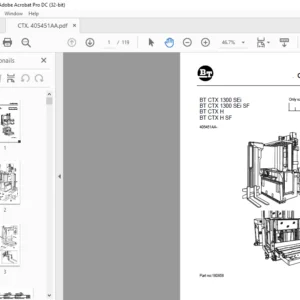 BT CTX 1300 SEi BT CTX 1300 SEi SF BT CTX H BT CTX H SF Quality Parts Manual - PDF DOWNLOAD