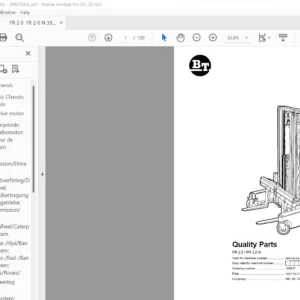 BT FR 2.0 / FR 2.0 N Quality Parts Manual - PDF DOWNLOAD
