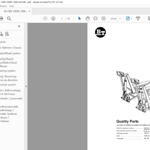 BT HL1000;HL1000X;HL1000I;HLE1000;HLE1000X;HLE10001 Quality Parts Manual - PDF DOWNLOAD