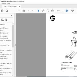 BT LR 2.0 Quality Parts Manual - PDF DOWNLOAD