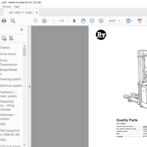 BT LSF 1250/11 Quality Parts Manual - PDF DOWNLOAD