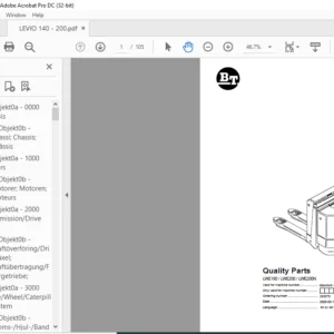 BT LWE180 / LWE200 / LWE200N Quality Parts Manual - PDF DOWNLOAD