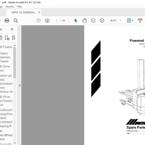 BT MPH 16 Powered pallet truck Spare Parts Catalogue Manual - PDF DOWNLOAD