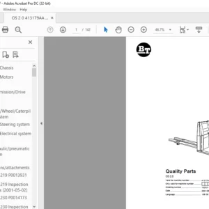 BT OS 2.0  Quality Parts Manual - PDF DOWNLOAD
