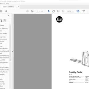 BT OS 3.0  Quality Parts Manual 336996AA - PDF DOWNLOAD
