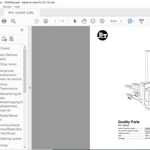 BT PPH 1600 MX Quality Parts Manual - PDF DOWNLOAD