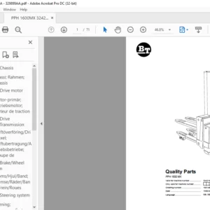 BT PPH 1600 MX Quality Parts Manual - PDF DOWNLOAD