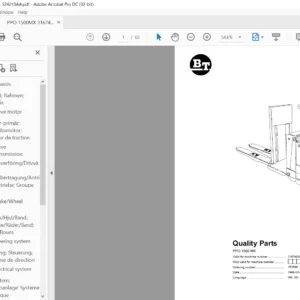 BT PPO 1500 MX Quality Parts Manual - PDF DOWNLOAD