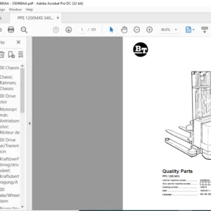 BT PPS 1200MXS Quality Parts Manual 340960AA- PDF DOWNLOAD