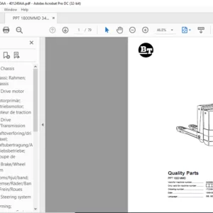 BT PPT 1800 MMD Quality Parts Manual - PDF DOWNLOAD