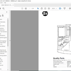 BT RR B1 / B2 / B3 / E1 / E2 / E3 / ( C ) / 15 ( AC ) ( ACi )Quality Parts Manual - PDF DOWNLOAD