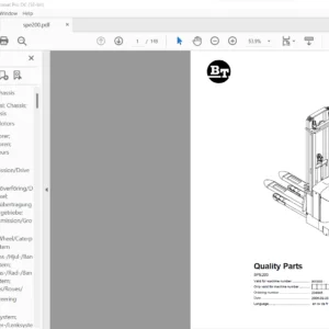 BT SPE200 Quality Parts Manual - PDF DOWNLOAD