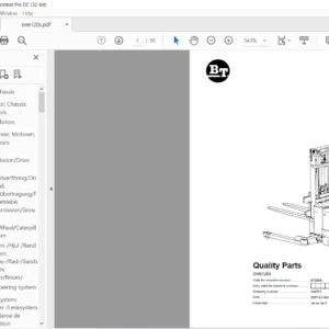BT SWE120S Quality Parts Manual Digital PDF Download