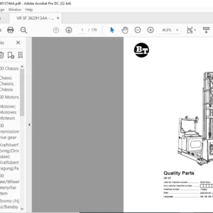BT VR SF Quality Parts Manual - PDF DOWNLOAD
