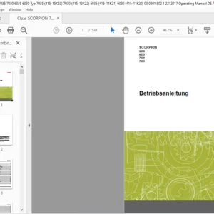CLAAS SCORPION 6030 6035 7030 7035 Betriebsanleitung - PDF DOWNLOAD (GERMAN)