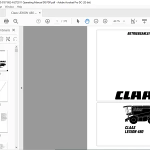 CLAAS ARION LEXION 480 Betriebsanleitung - PDF DOWNLOAD (German)