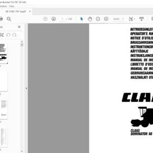 Class DOMINATOR 68 S Operator's Manual - PDF DOWNLOAD